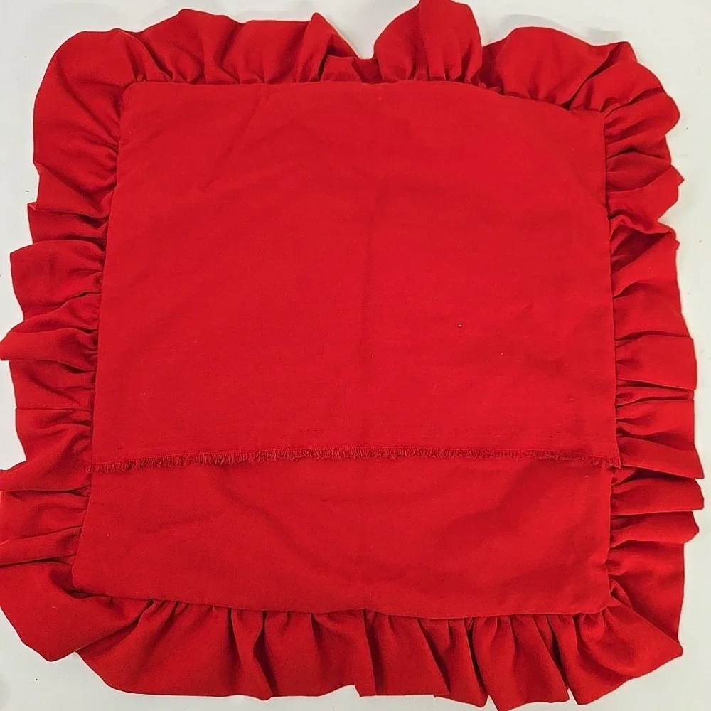 Vintage Quilted Throw Pillow Sham Handmade Cottagecore Granny 15